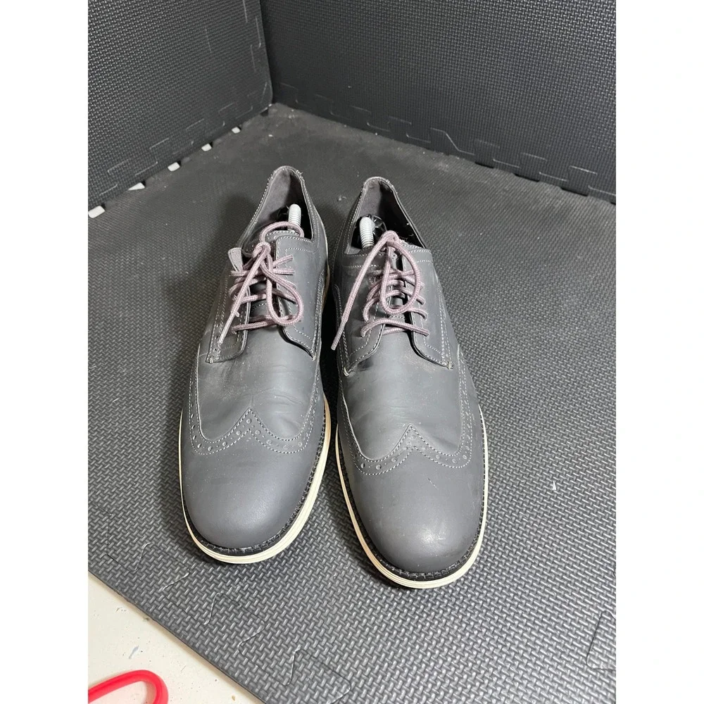 Cole‎ Haan OriginalGrand Mens 12M Gray Wingtip Oxford C30025 Dress Shoes